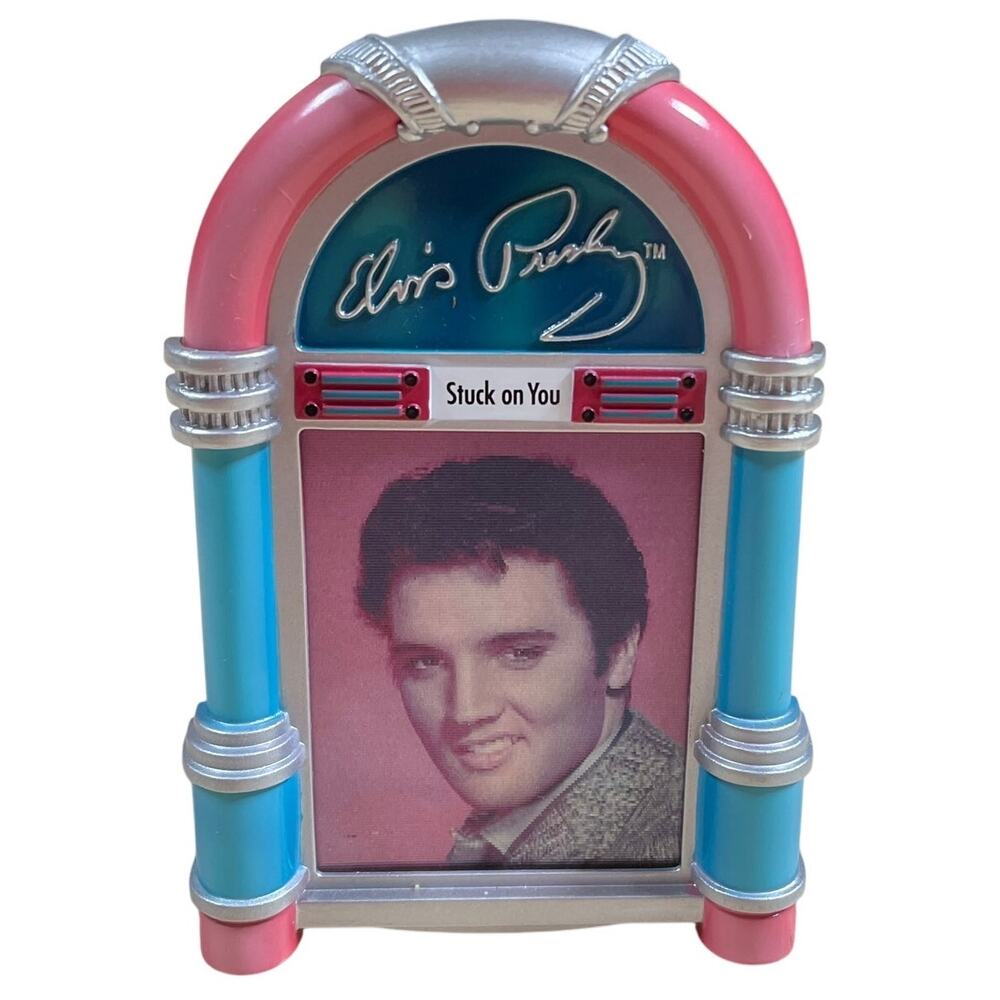 2006 Elvis Presley Jukebox Lenticular Face Stuck On You Sound Ornament GUC Works